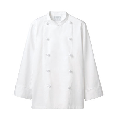 コックコート　長袖　白　ＫＳ６６２１－２　Ｌ