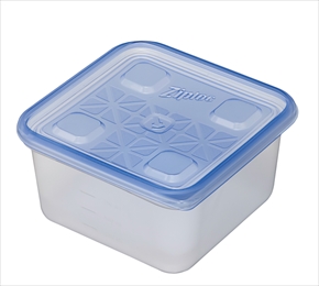業務用ジップロックコンテナー正方形　1100ml　10個入