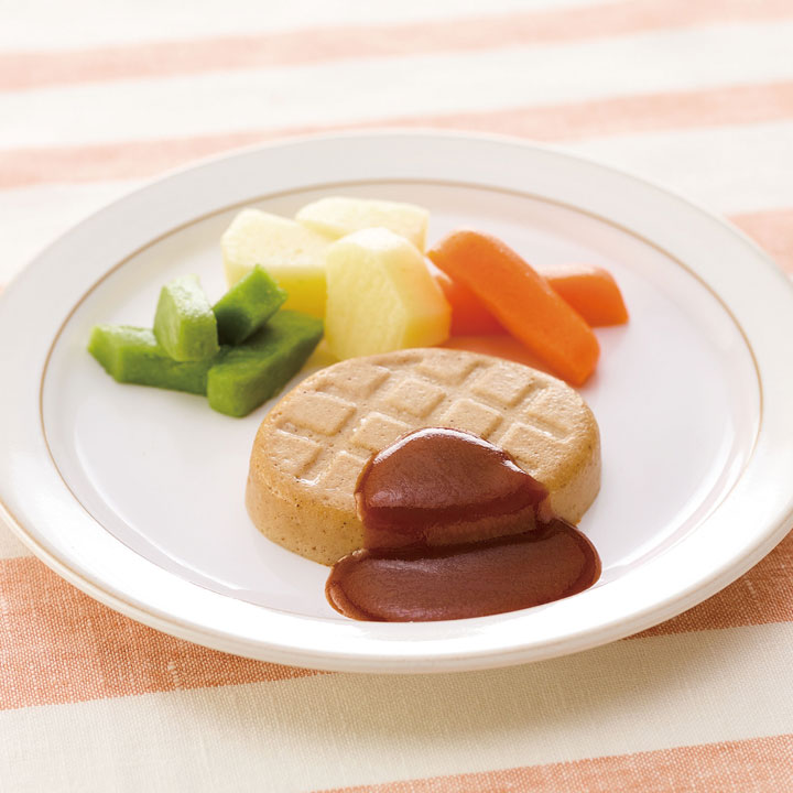 【介護】ウミオス）やさしいおかず　みためがハンバーグ120g(3個入)