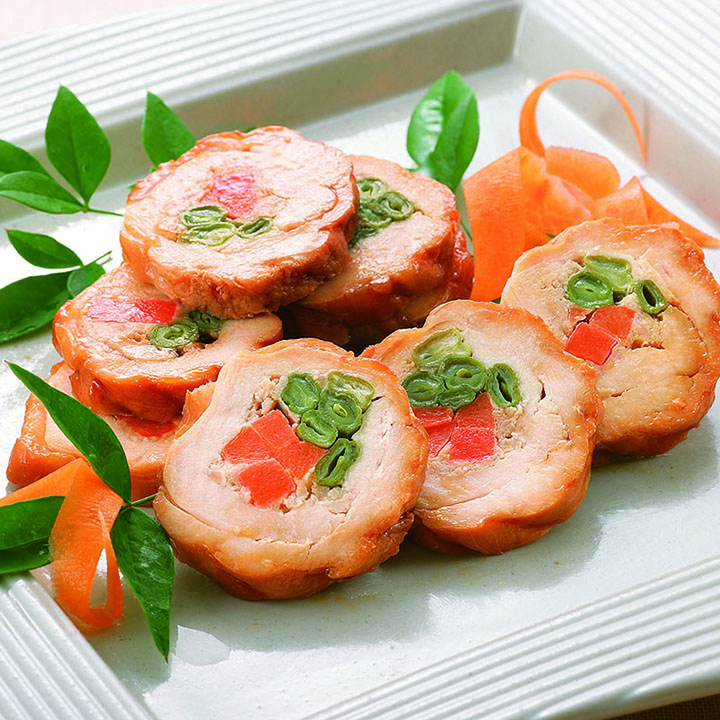 【お正月】チキン二色巻（スライス） 　220g（20切入）