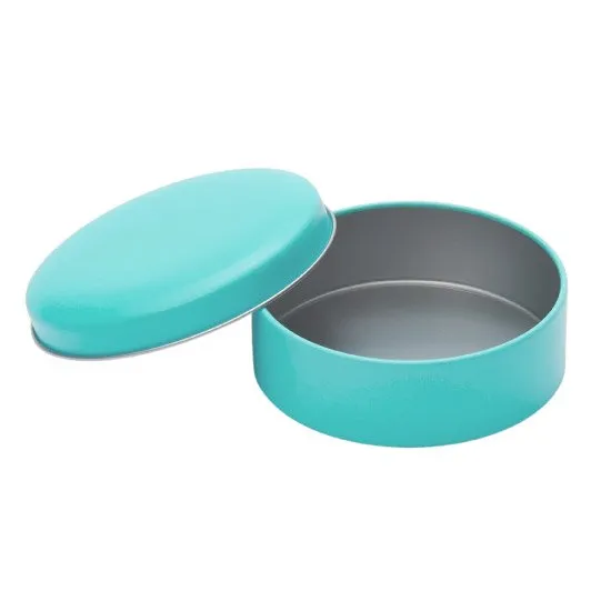 【個人宅・北海道・沖縄不可】Ｃａｎｄｙ缶　ラウンド缶　アクアブルー　１５０個入【直送品：Ｚ－Ｃ】