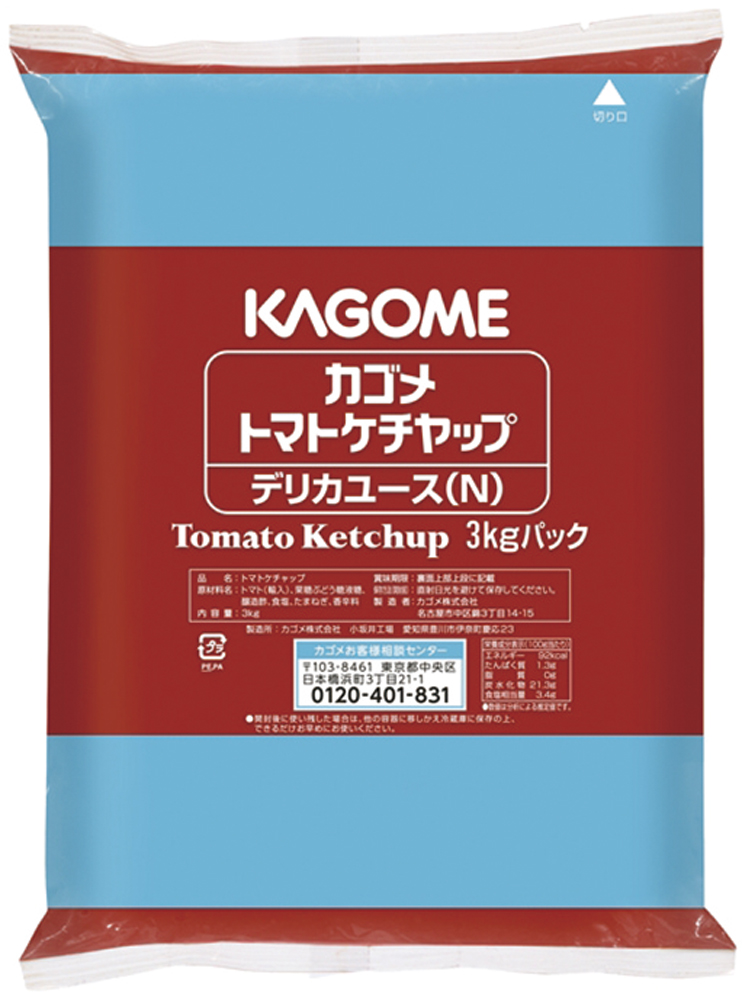 カゴメ）トマトケチャップデリカユース（N)　3kg袋