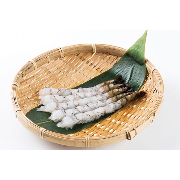 ジェフダ）尾付のばし海老（ブラックタイガー） （21/25）　270g（約12～15g×20尾入）