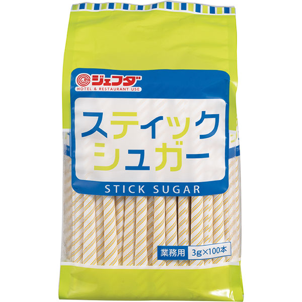 【9月～12月月間特売】ジェフダ）スティックシュガー　3g×100本入