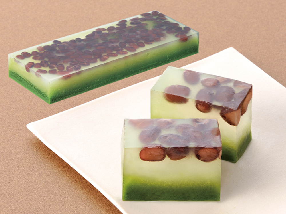 味の素冷凍食品）水菓子 小豆入り抹茶羹　380g（カットなし）