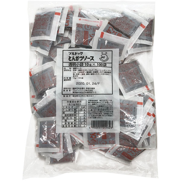 ブルドックソース）とんかつソース ミニパック　10g×100個入