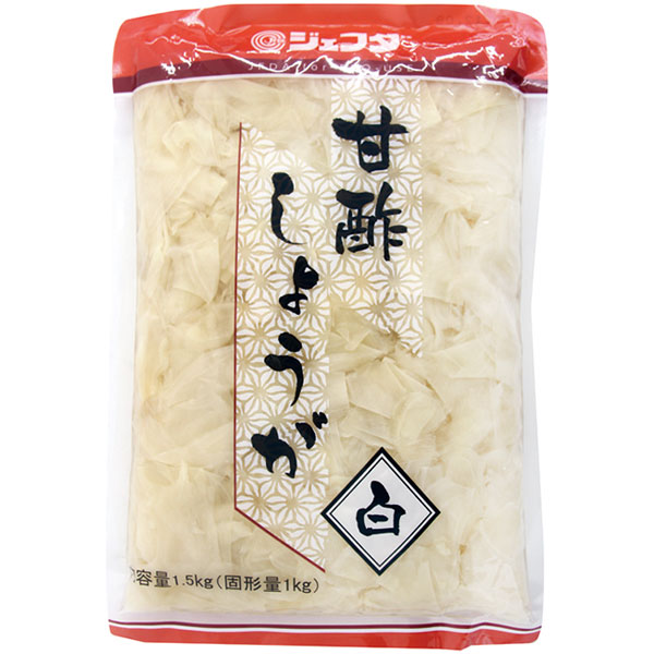 ジェフダ）甘酢しょうが（平切） 白　1.5kg（固形量1kg）