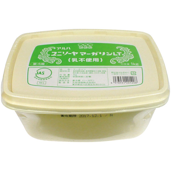 丸和油脂）ユニソーヤマーガリンLT（乳不使用）　1kg