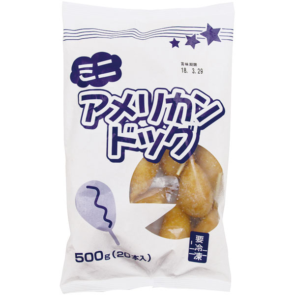 昔亭）ミニアメリカンドッグ　500g（約25g×20本入）