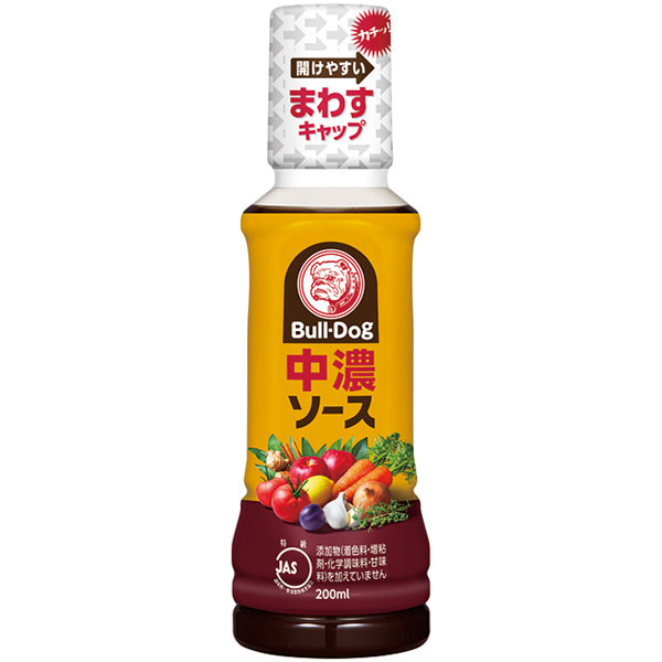 ブルドックソース）中濃ソース　200ml