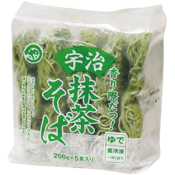 やまひろ）香り際だつ！宇治抹茶そば　200g×5食入