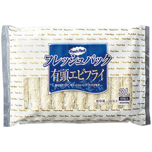 岩谷産業）有頭えびフライ 3L　620g