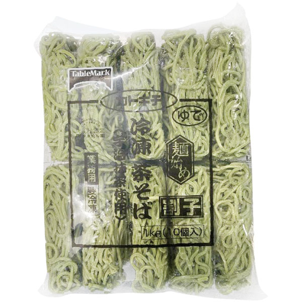 テーブルマーク）麺始め 冷凍茶そば（宇治抹茶使用）　100g×10食入