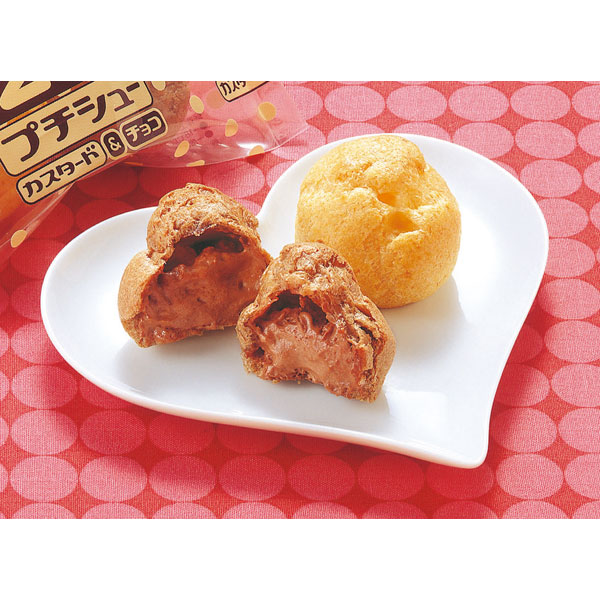 テーブルマーク）2つのプチシュー（カスタード＆チョコ）　（12g×2種類）×20袋入