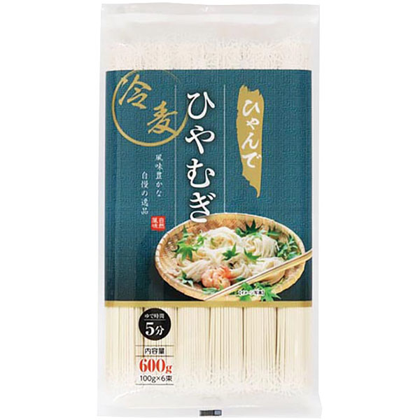 ヨシヤフーズ）ひゃんでひやむぎ　600g（100g×6束入）