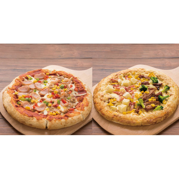 トロナジャパン）10インチクオーターピザセット　シーフード＆ミートピザ（470g×5枚入）、テリヤキチキン＆ポテトピザ（480g×5枚入）