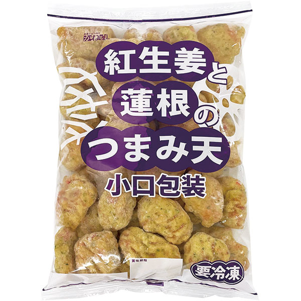 【在庫処分】かね貞）紅生姜と蓮根のつまみ天　小口包装　600ｇ