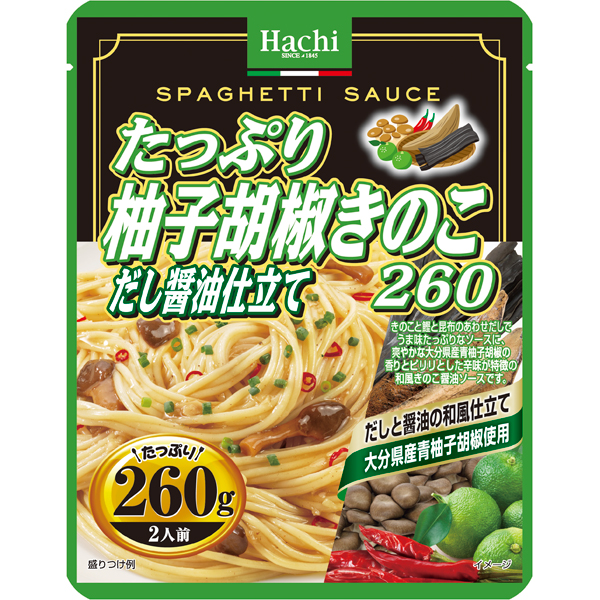 ハチ食品）たっぷり柚子胡椒きのこだし醤油仕立て　260g