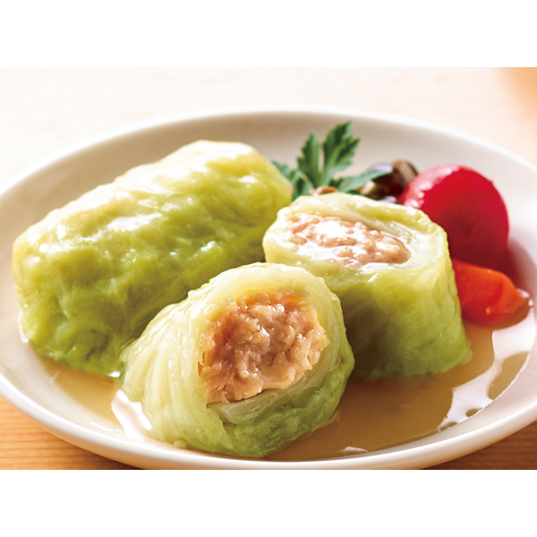 【介護】味の素冷凍食品）三元豚のやわらか煮込みロールキャベツ（ボイリングパック）　400g（10個入）