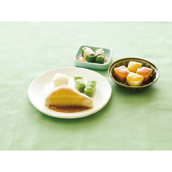 【介護】ウミオス）やさしいおかずセット昼・夜のムース食 ぶりの照焼きA　1食165g