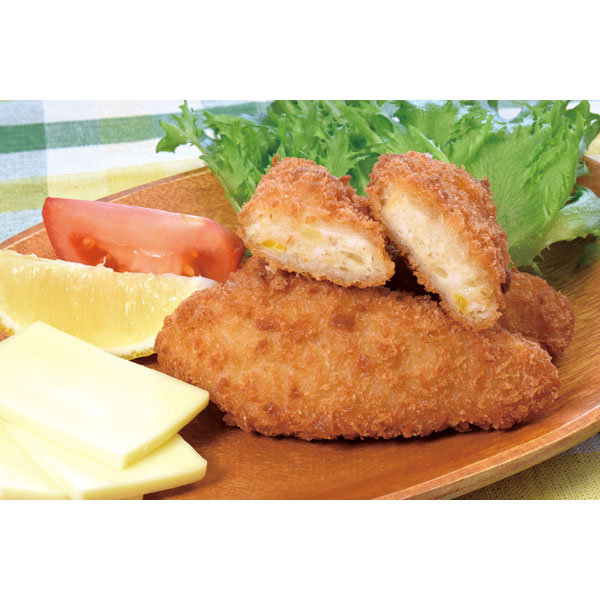 ジェフダ）3種チーズのささみフライ10個　400g（40g×10個入）
