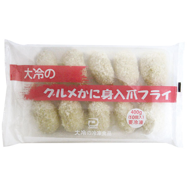 大冷）グルメかに身入爪フライ　40g×10個入