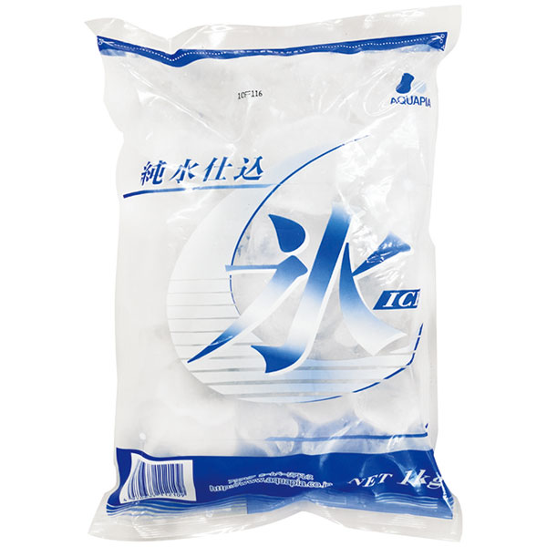 アクアピア）純水仕込氷　1kg（約25g×約40粒入）→代替X028160