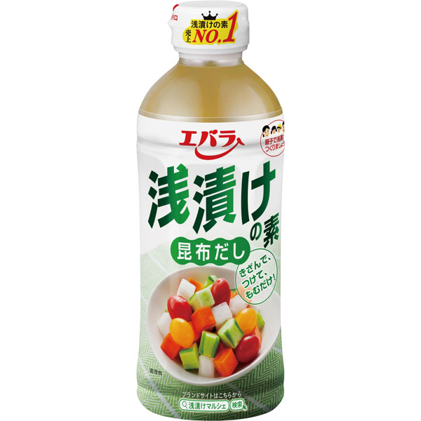 【新商品】エバラ食品工業）浅漬けの素 昆布だし 500ml