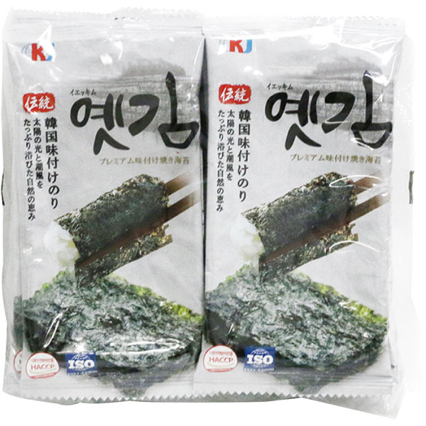 【新商品】ニュージャパンフードコーポレーション）KJ プレミアム味付け焼き海苔10P　（8切）8枚×10パック入