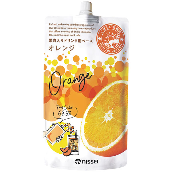 日世）果肉入りドリンク用ベース オレンジ　500g
