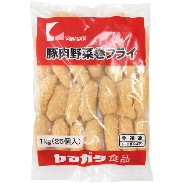 ヤマガタ食品）豚肉野菜巻フライ　1kg（40g×25個入）