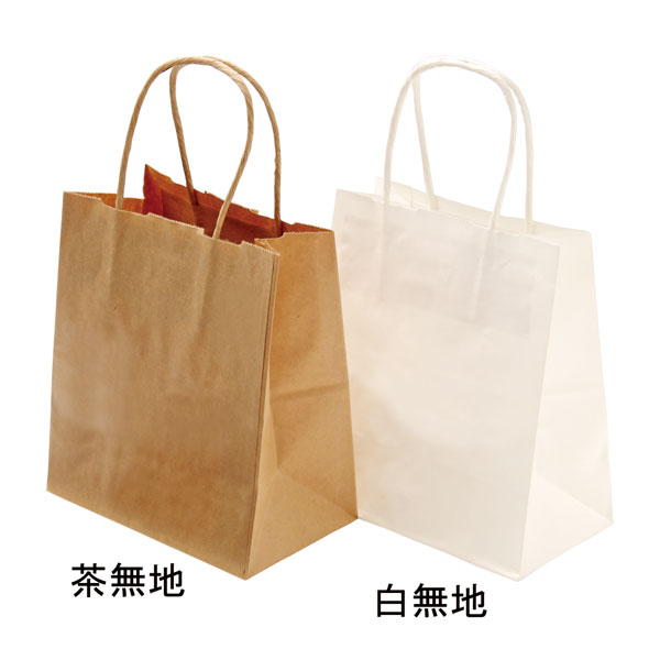 自動紐手提袋　Ｔ－１　茶無地　２５枚入