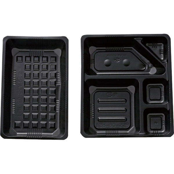ＴＳＲ－ＢＯＸ８０－５５－１　夢彩ごぜんボックス　中仕切　黒　２点セット　５０枚入　（別売　本体あり）