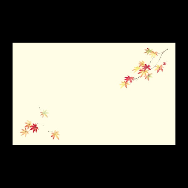 テーブルマット尺５＃１２２４　紅葉（淡黄雲竜）　１００枚入