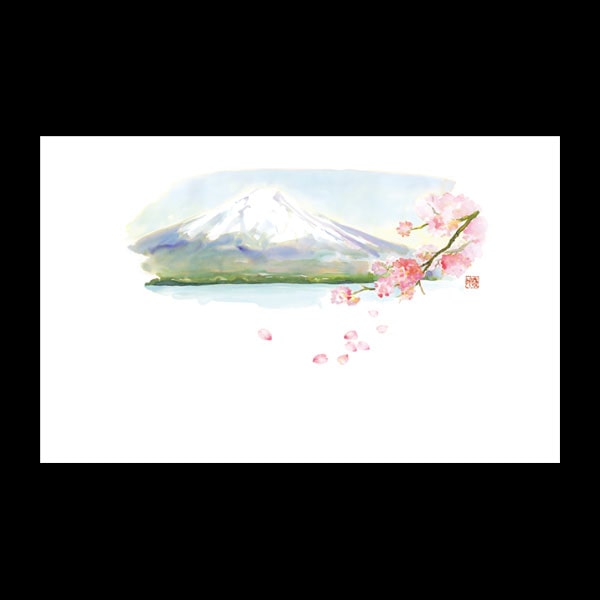 テーブルマット尺３＃２７５　河口湖からの富士山　１００枚入