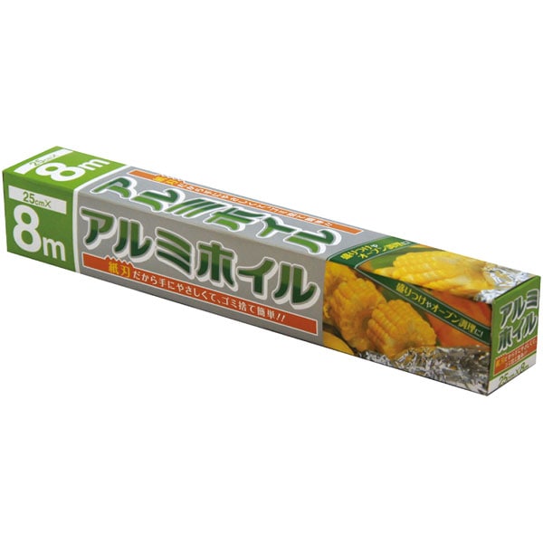 アルミホイル　２５ｃｍＸ８ｍ　１０μｍ厚　紙刃