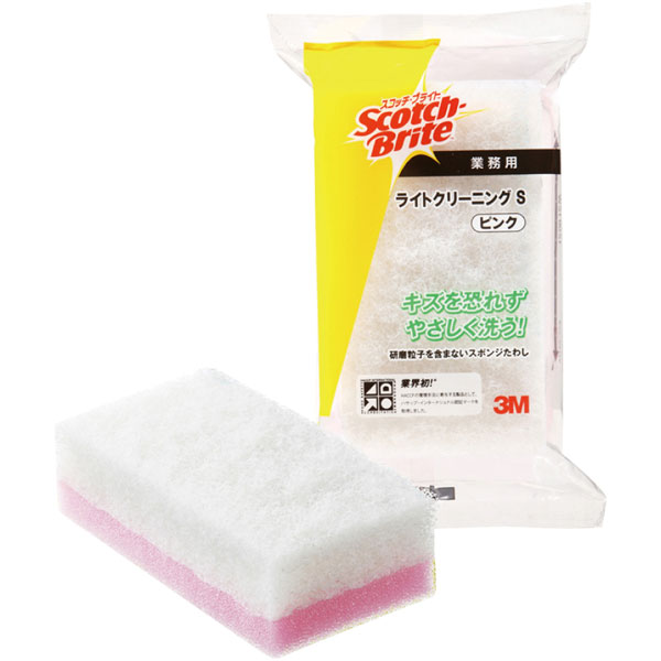 ライトクリーニングたわし　Ｌ　ライトピンク