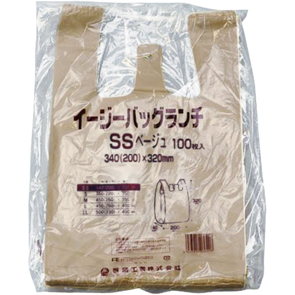 イージーバッグ　ランチ　ベージュ　ＳＳ　１００枚入