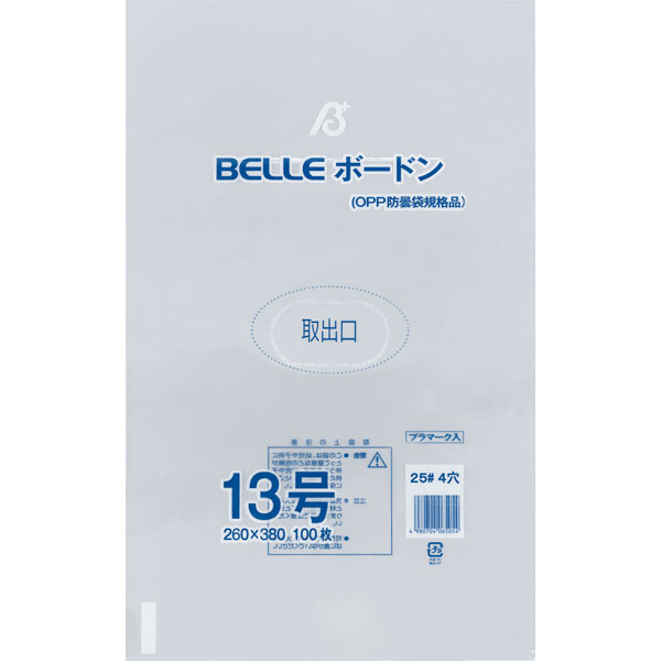 ２５＃　ＢＥＬＬＥボードン１３号　４穴　１００枚入