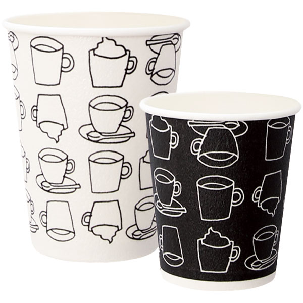 発泡断熱コップ　ＡＳ　ホット　８オンス　Ｓ　カフェモダン（嵌）　５０枚入