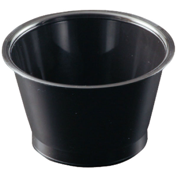 デザート容器　ＲＰ８８－１７０　黒（Ｙ０１９４３７へ）　４０枚入