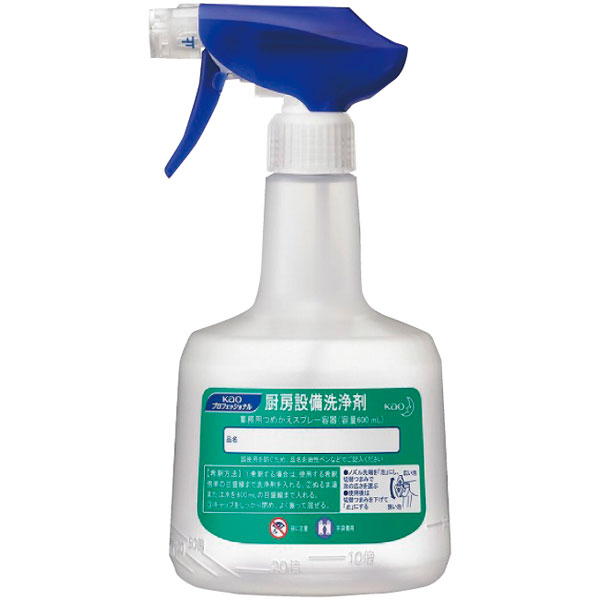 業務用つめかえスプレー容器　厨房設備洗浄剤　６００ｍｌ
