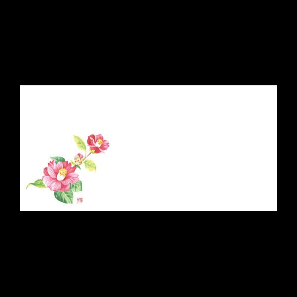 箸置きマット＃４４５３　紅椿　１００枚入