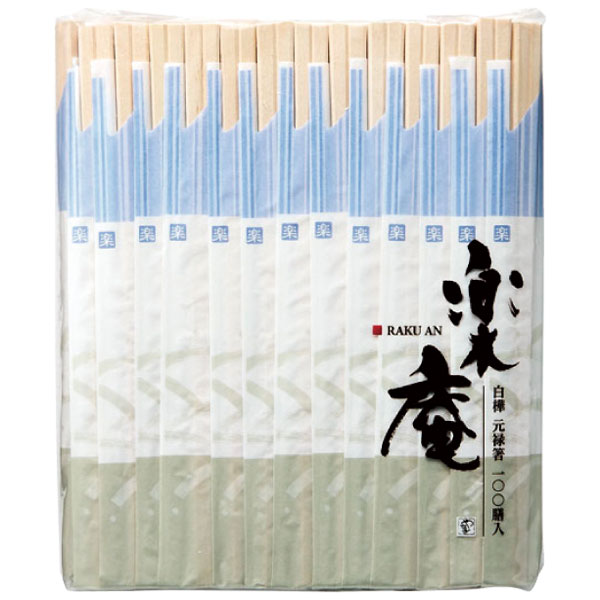 楽庵　白樺元禄箸　１００膳入