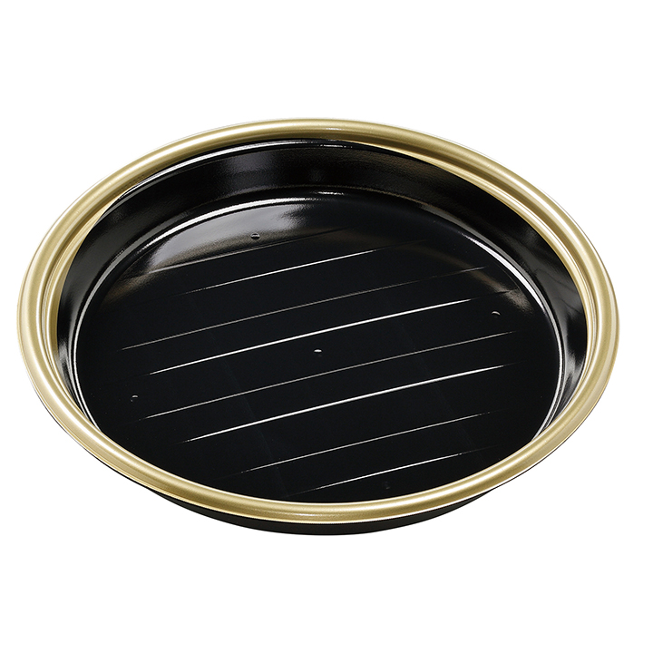 新４人桶Ｐ（Ｖ）本体エコ金フチ黒　１０枚入　（別売　蓋あり）