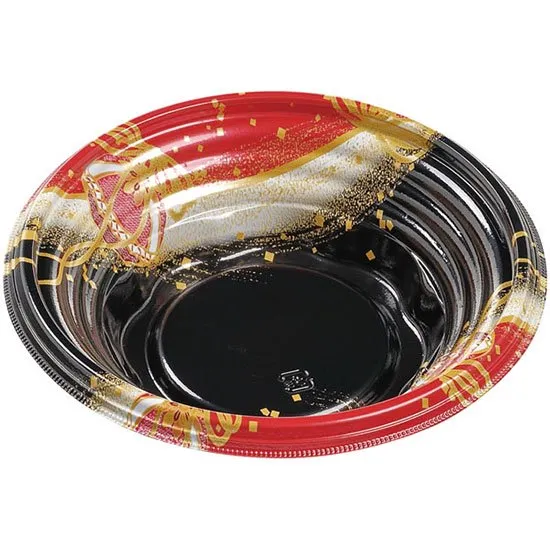 丼容器　ＭＳＤ旬丸丼　本体　１８（４４）　まり紐赤　５０枚入【蓋　別売り】