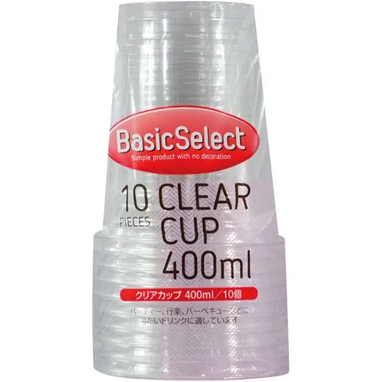 プラコップ　ＢａｓｉｃＳｅｌｅｃｔ　カップ　クリア　１０個入