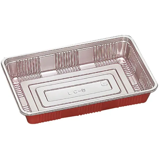 弁当容器　ＬＣ－８シルバー／透明蓋セット　１００枚入