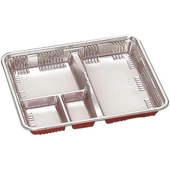 弁当容器　ＬＣ－１０１シルバー／透明蓋セット　１００枚入