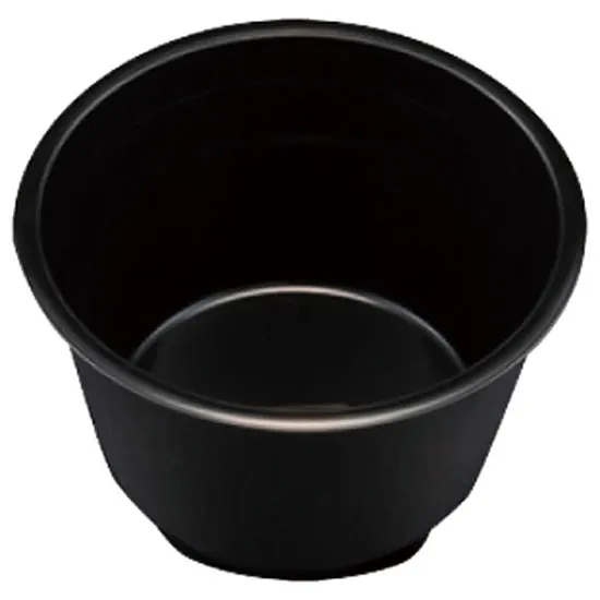 惣菜容器　茶碗蒸し　本体　小袋　バイオ　ＧＳ－２００　黒　５０枚入【蓋　別売り】